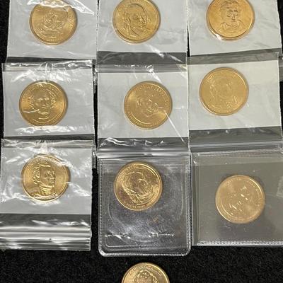 10-Coin U.S. Presidential One Dollar Copper Coins 