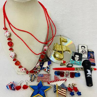 Themed Elvis and USA Jewelry