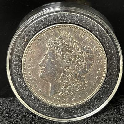 1921 Morgan Silver Dollar Encased