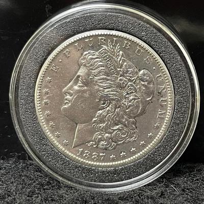 1887 Morgan Silver Dollar Encased