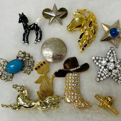 Vintage Western Style Brooches