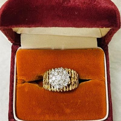 Vintage 14K Gold Diamond Ring
