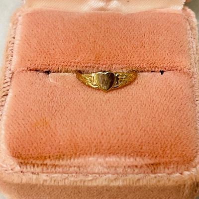 10K Heart Baby Ring