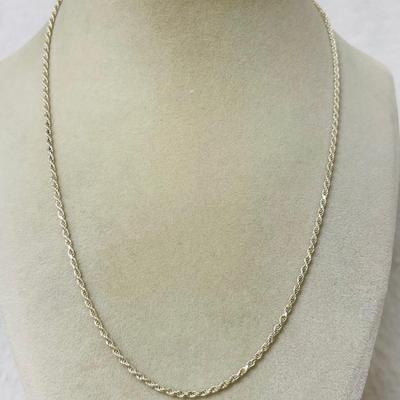 Italian Sterling Silver Rope Chain 