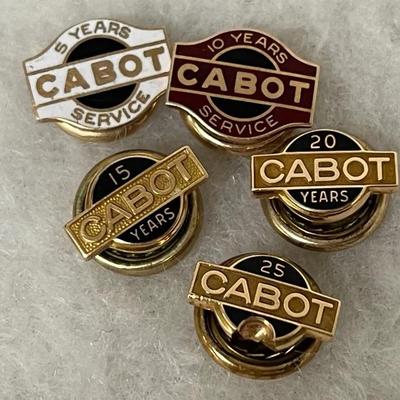 “Cabot’s” 10K and 14K Service Year Pins 