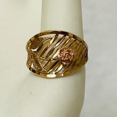 10K Gold Filigree Style Ring