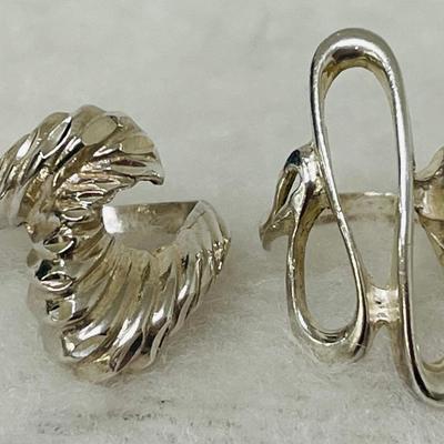 Vintage Modern Style Sterling Silver Rings