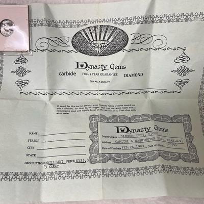 Vintage “Dynasty Gems” 3 Carat Carbide Diamond