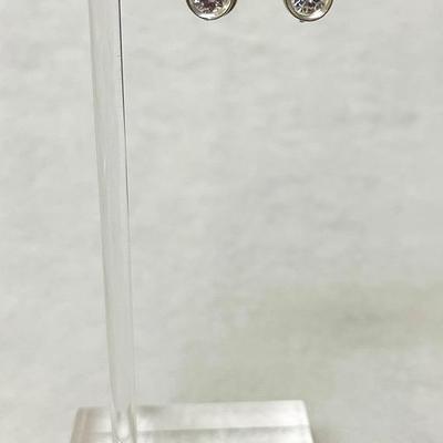Sterling Silver CZ and Hoop Earrings