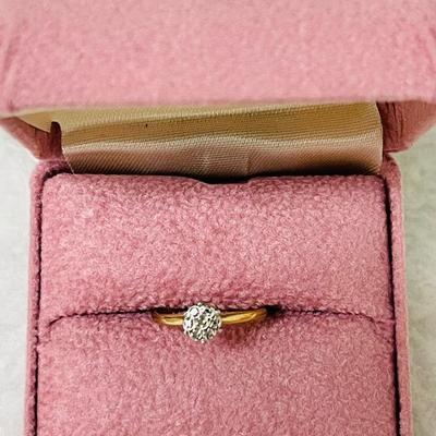 10K Floral Diamond Ring
