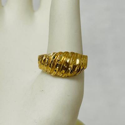 14K Gold Dome Ring