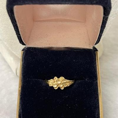 14K Gold Nugget Ring