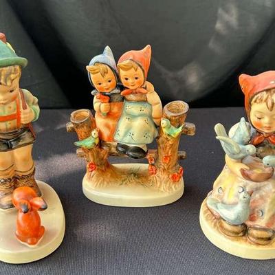 Goebel Hummel Figurines – “Sensitive Hunter,” “Coquettes,” & “Cinderella” – W. Germany