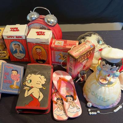 Betty Boop Collector Lot – Figurines, Jewelry, Clocks, slippers, ornaments, DVDs & Collectibles