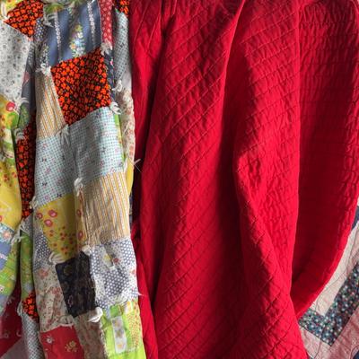 Collection of Patchwork & Handmade Quilts – Assorted Styles and Colors