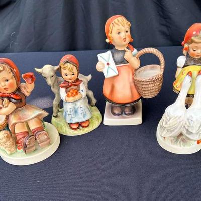Goebel Hummel Figurines – Farewell, Good Friends, Meditation & Goose Girl
