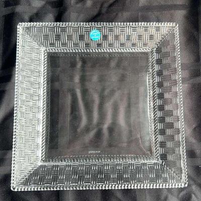 Tiffany & Co. Crystal Woven Square Tray