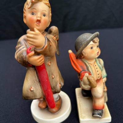 Goebel Hummel Figurines – Candlelight Candleholder & Merry Wanderer