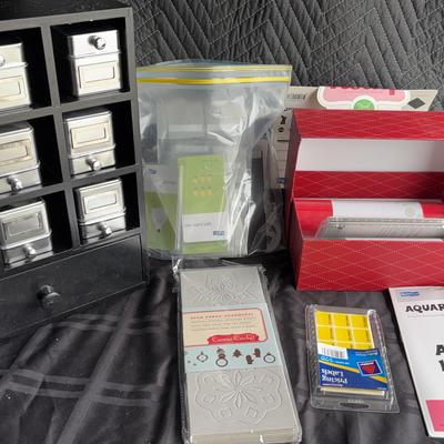 Mini Drawer Shelf Scrapbook Organizer with Crafting Tools & Supplies