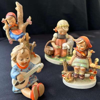 Goebel Hummel Figurines – Joyful, Out of Danger, Favorite Pet & Just Resting