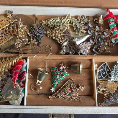 Collection of Christmas Pins & Brooches