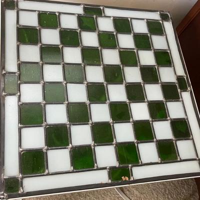 Sale Photo Thumbnail #10: Stained glass chess set 