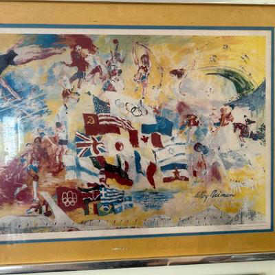 Leroy Neiman 1976 Olympics  Hand signed