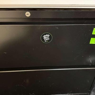 Lot 116: Black Metal Lateral File Cabinet