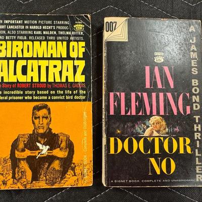 Lot 235: Vintage Pair Signet Paperbacks ( Birdman Of Alcatraz, Doctor No)