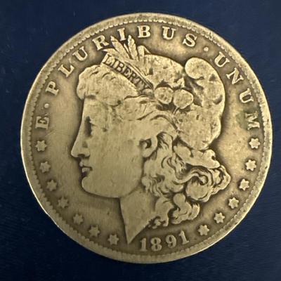 Lot 533: 1891 Morgan Silver Dollar – Historic U.S. Coin
