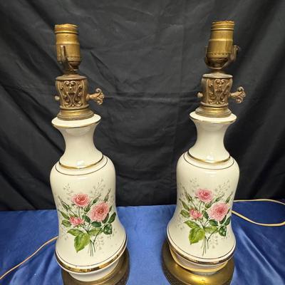 Lot 245: Pair Of Vintage Ceramic Lamps 