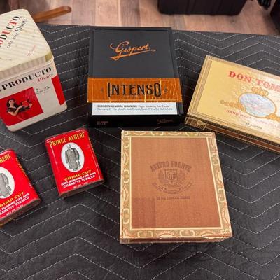 Lot 202:  Vintage Cigar Tins And Boxes 