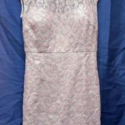 Lot 422: Kay Unger New York Pink Lace Cocktail Dress – Size 8