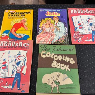 Lot 228: Vintage Barbie And Biblical Activity/ Coloring Books Never Used 