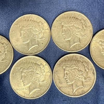 Lot 542: 6 Liberty Dollars 22-26 (2 - 1923s)
