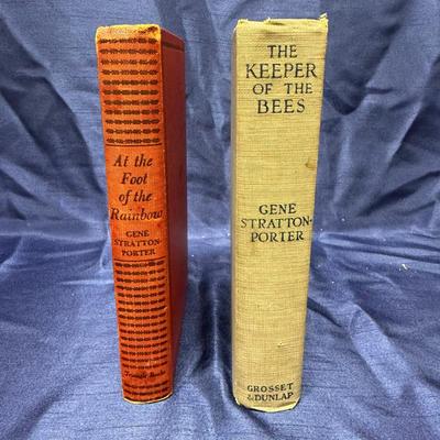 Lot 433: Lot of 2 Vintage Gene Stratton-Porter Novels – The Keeper of the Bees (1925) & At the Foot 