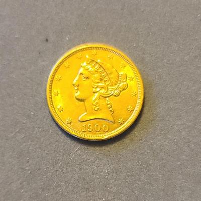 Sale Photo Thumbnail #137: 1900 $5 gold