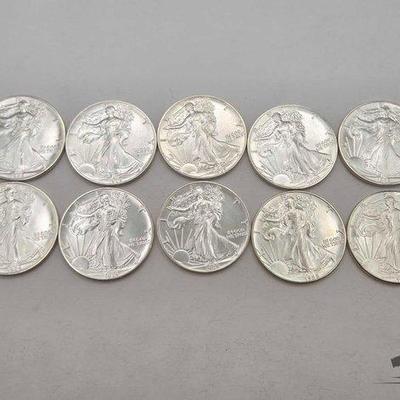 76 • (10) 1ozt .999 fine silver american eagle coins
