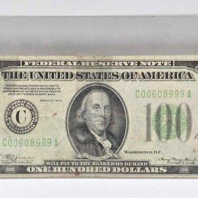 63 • 1934 $100 federal reserve note