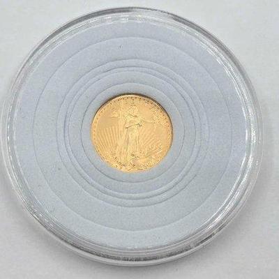 62 • 1999 american gold eagle $5 gold coin, 3.4g