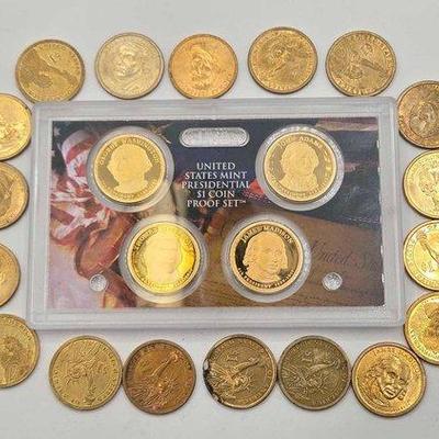 193 • u.s. presidential $1 coin set & coins
