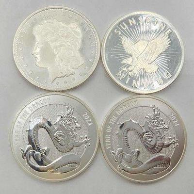 178 • (4) 1ozt .999 fine silver coins