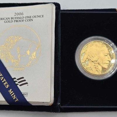 50 • 2006 $50 american buffalo one ounce gold proof coin, 1ozt