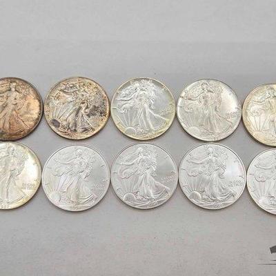 88 • (10) 1ozt .999 fine silver eagle coins