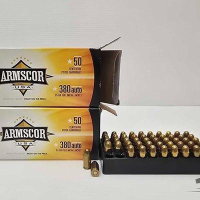 1366 • new!!! 100 rounds of 380 auto armscor ammo