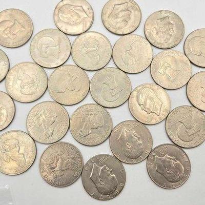 195 • (24) eisenhower dollar coins
