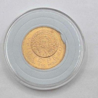 56 • 1959 20 pesos mexico gold coin, 16.7g