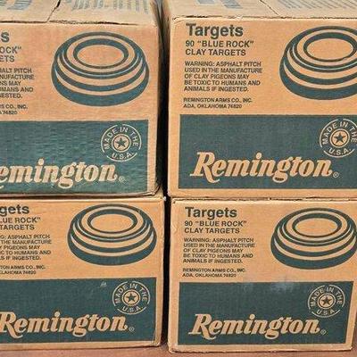 1828 • new!!! (4) remington targets 90 "blue rock" clay targets