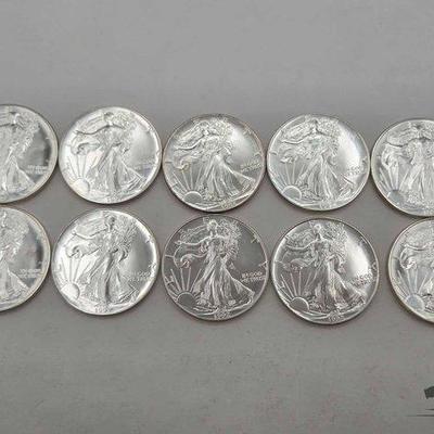 106 • (10) 1ozt .999 fine silver american eagle coins
