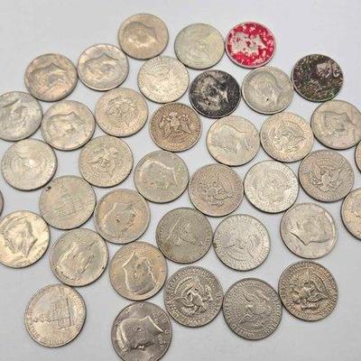 197 • (38) kennedy half dollars